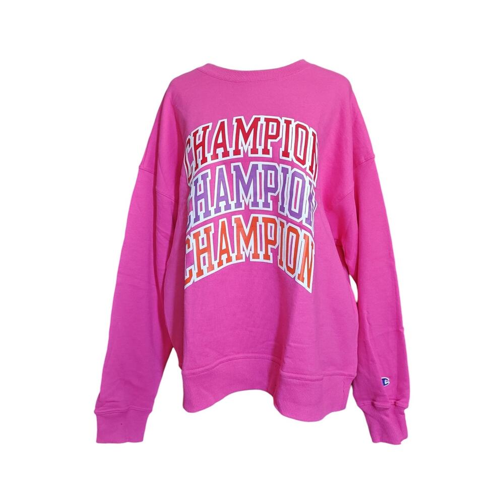 Power Crewneck Pink Sweatshirt (Size: L)